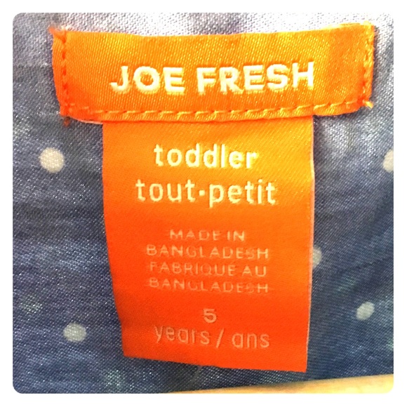 NWT Joe Fresh Swiss Polka Dot Pleated Cotton Dress 5T - Picture 5 of 7